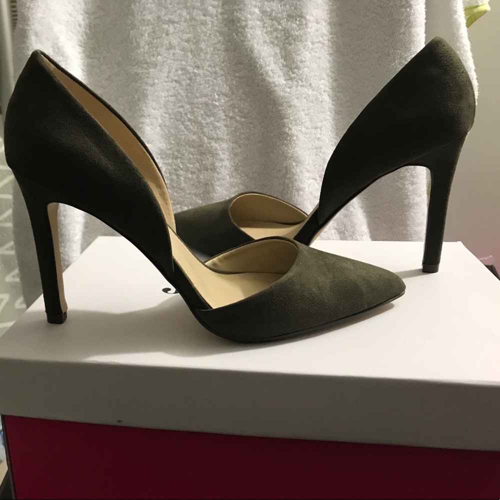 Olive green heels